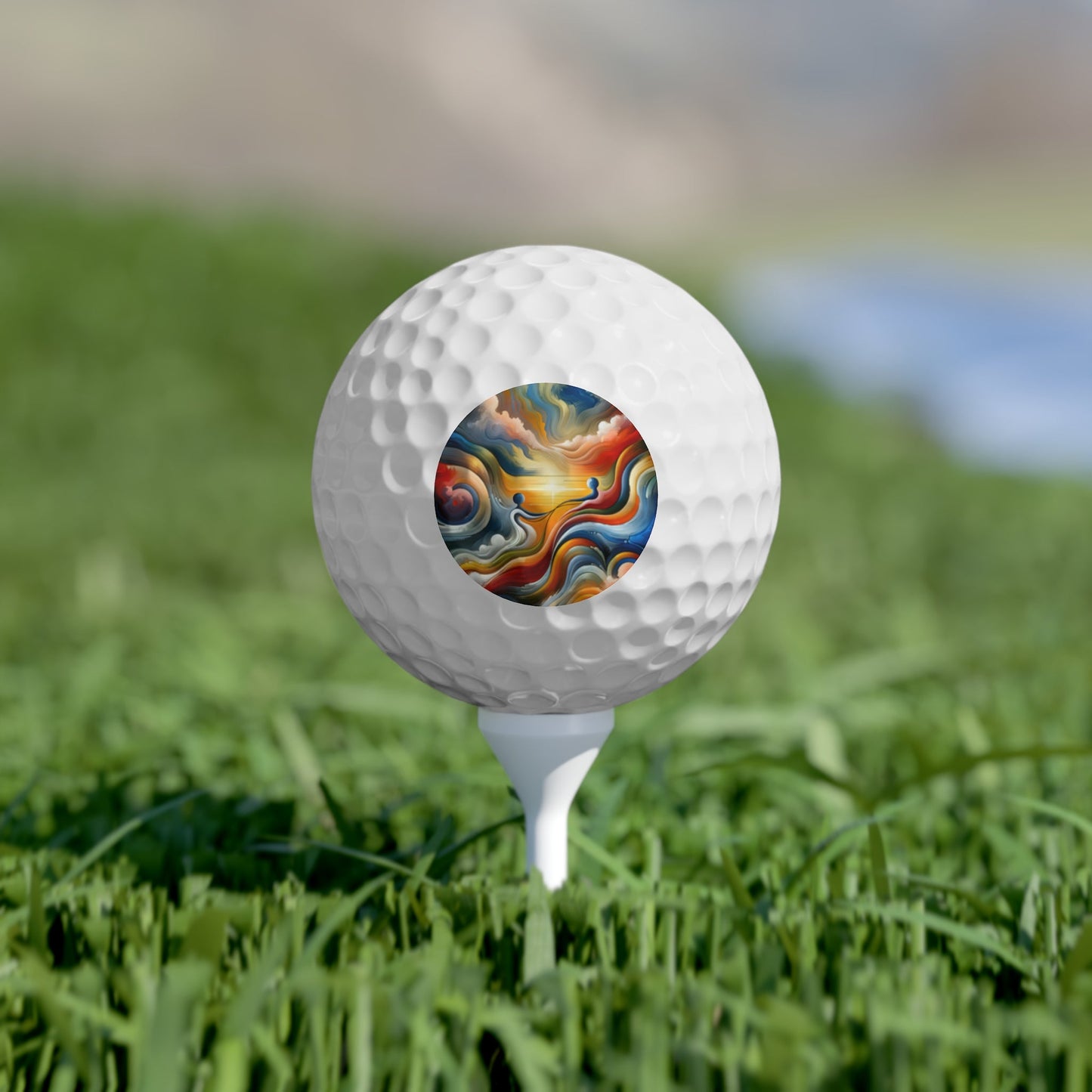 Empathetic Lifeline Abstract Golf Balls, 6pcs - ATUH.ART