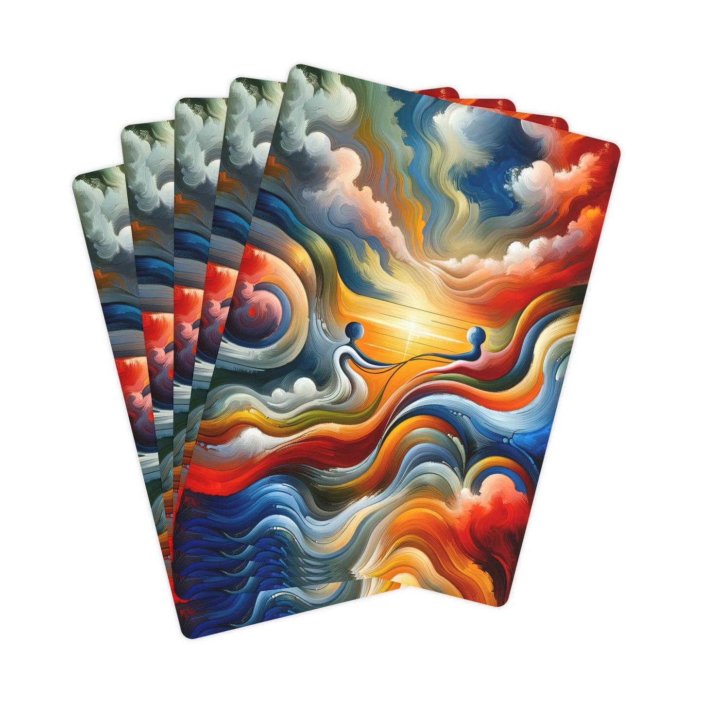 Empathetic Lifeline Abstract Poker Cards - ATUH.ART