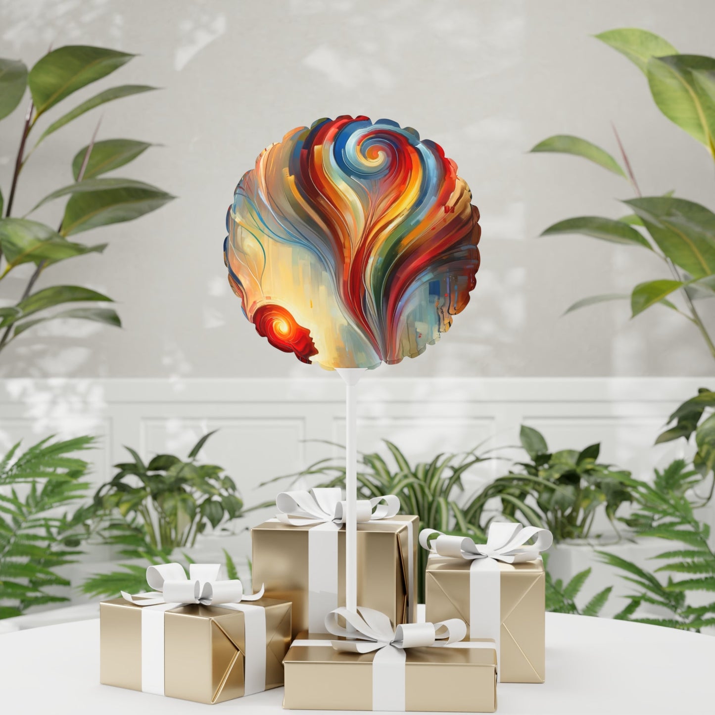 Empathetic Spiral Dialogue Balloon (Round and Heart-shaped), 11" - ATUH.ART