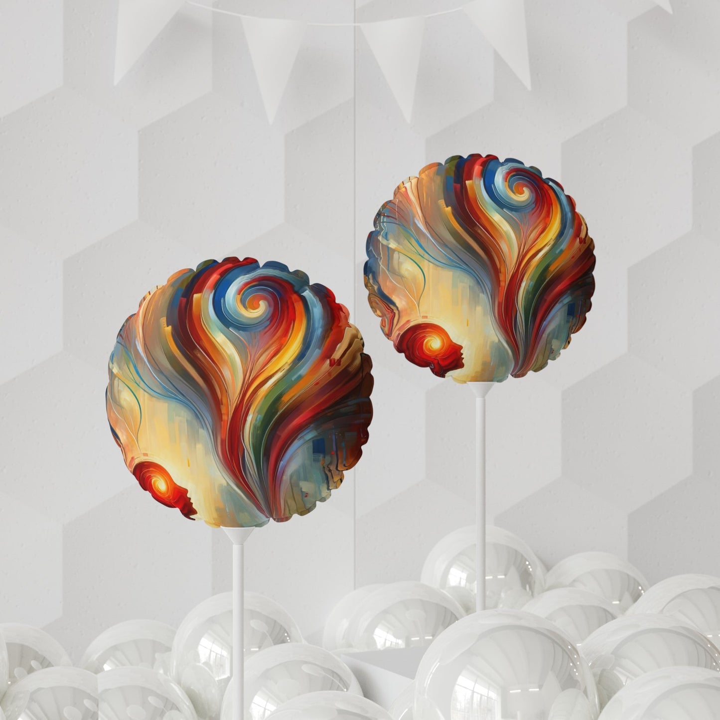 Empathetic Spiral Dialogue Balloon (Round and Heart-shaped), 11" - ATUH.ART