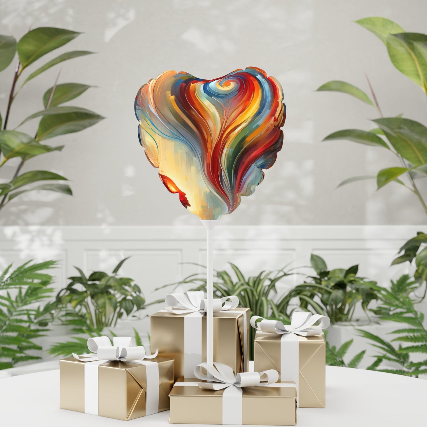 Empathetic Spiral Dialogue Balloon (Round and Heart-shaped), 11" - ATUH.ART
