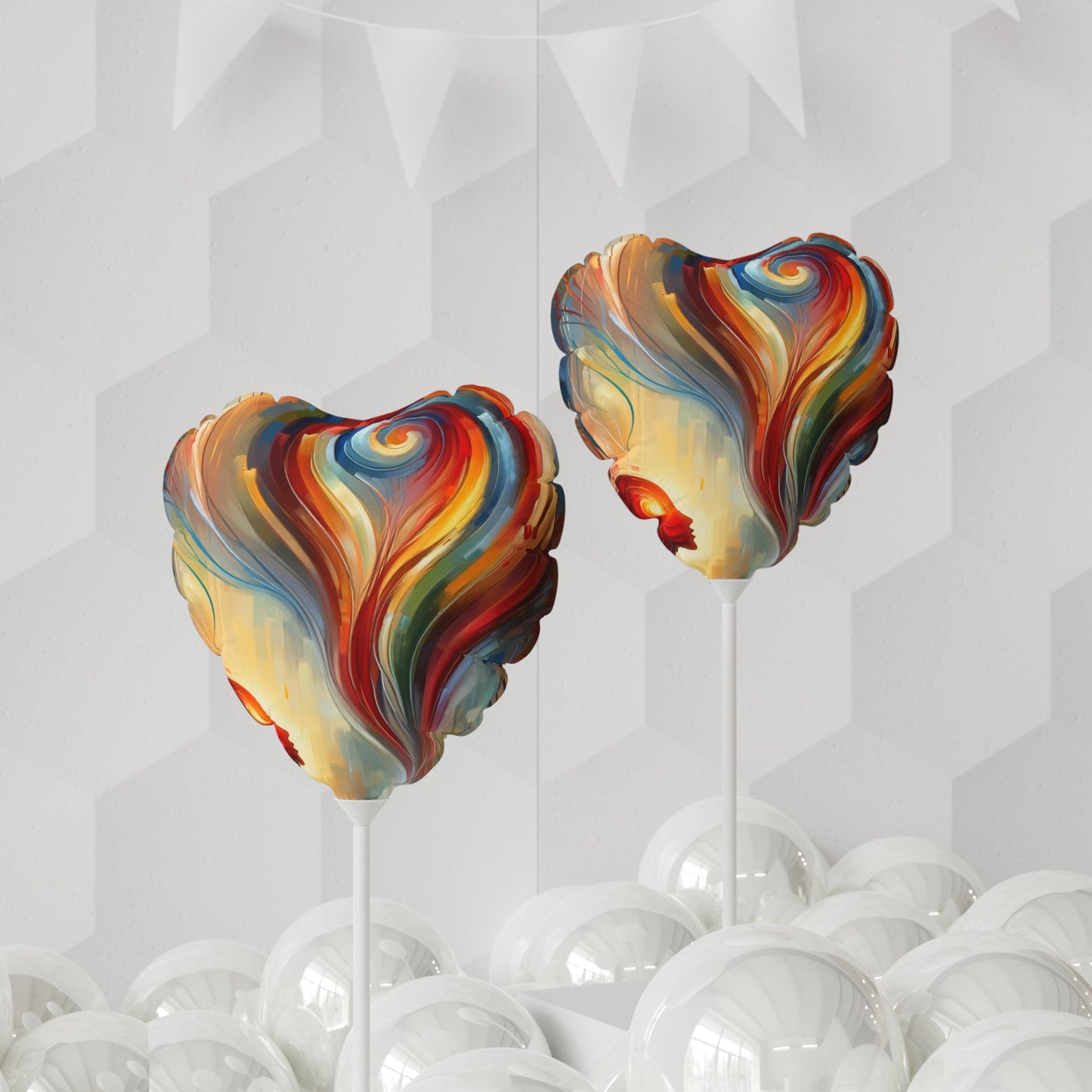 Empathetic Spiral Dialogue Balloon (Round and Heart-shaped), 11" - ATUH.ART