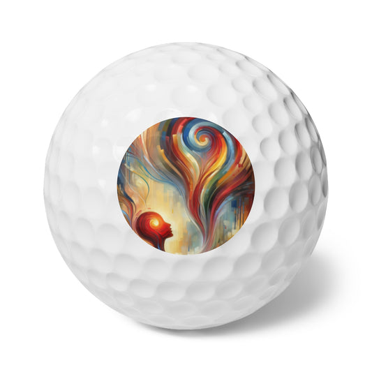 Empathetic Spiral Dialogue Golf Balls, 6pcs - ATUH.ART