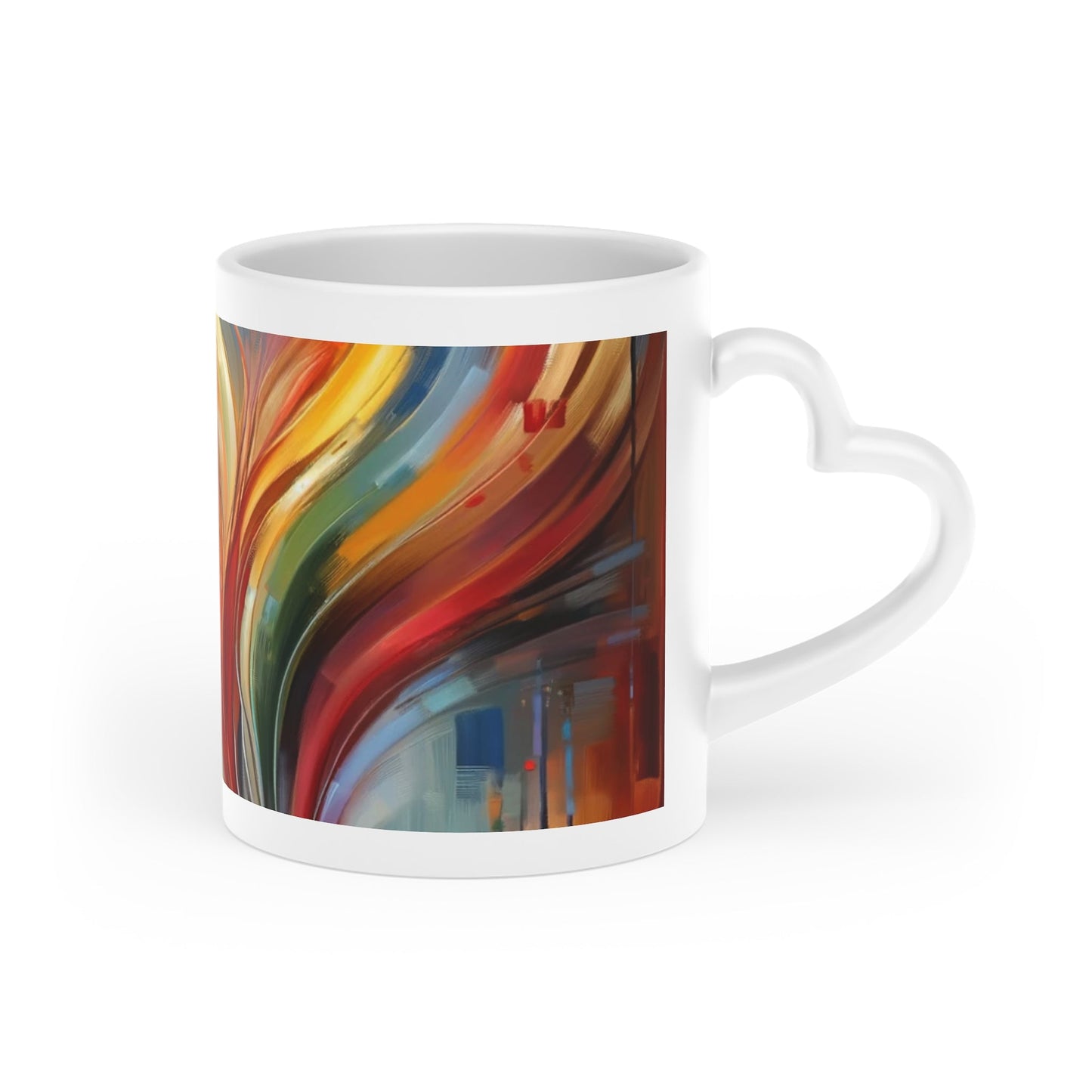 Empathetic Spiral Dialogue Heart-Shaped Mug - ATUH.ART