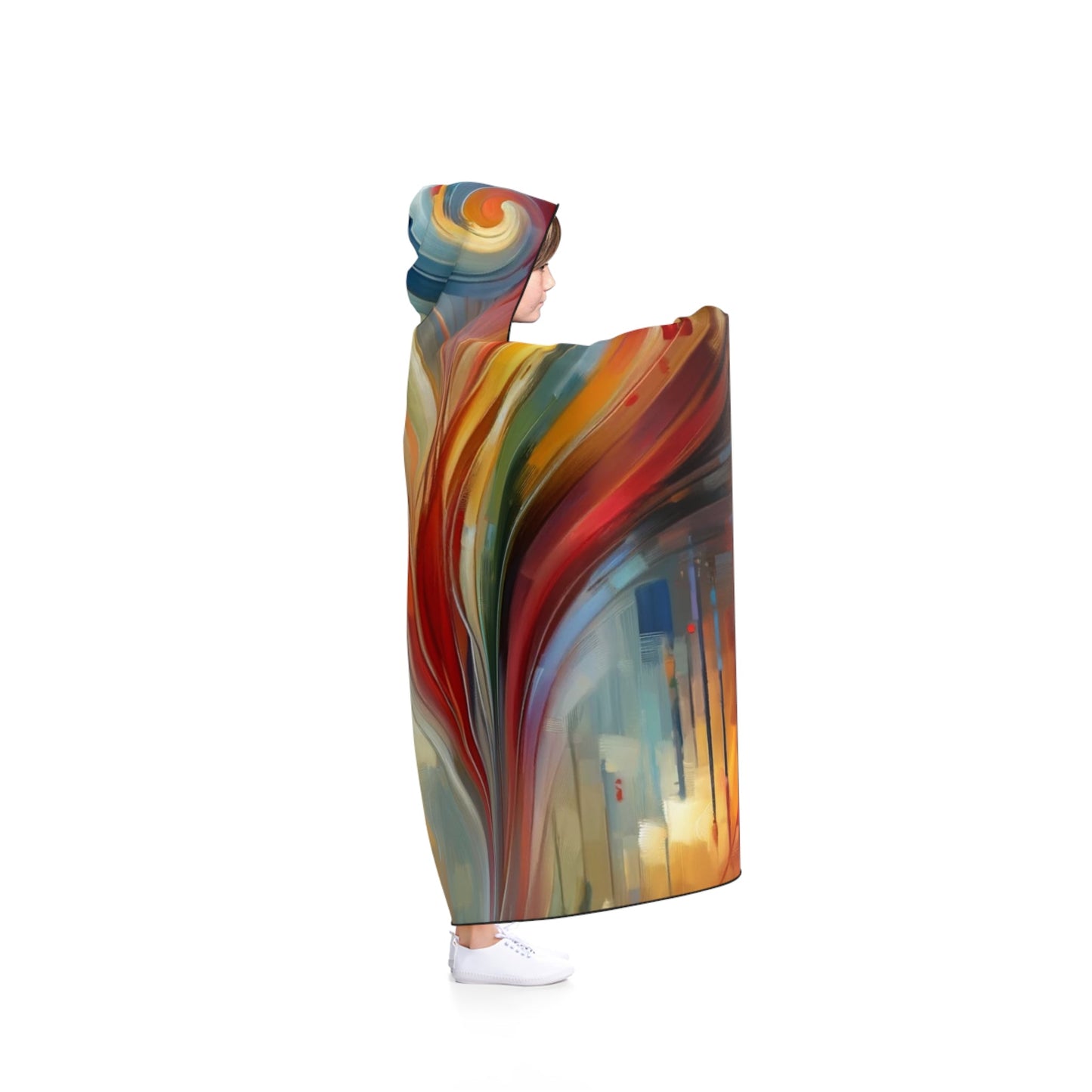 Empathetic Spiral Dialogue Hooded Blanket - ATUH.ART