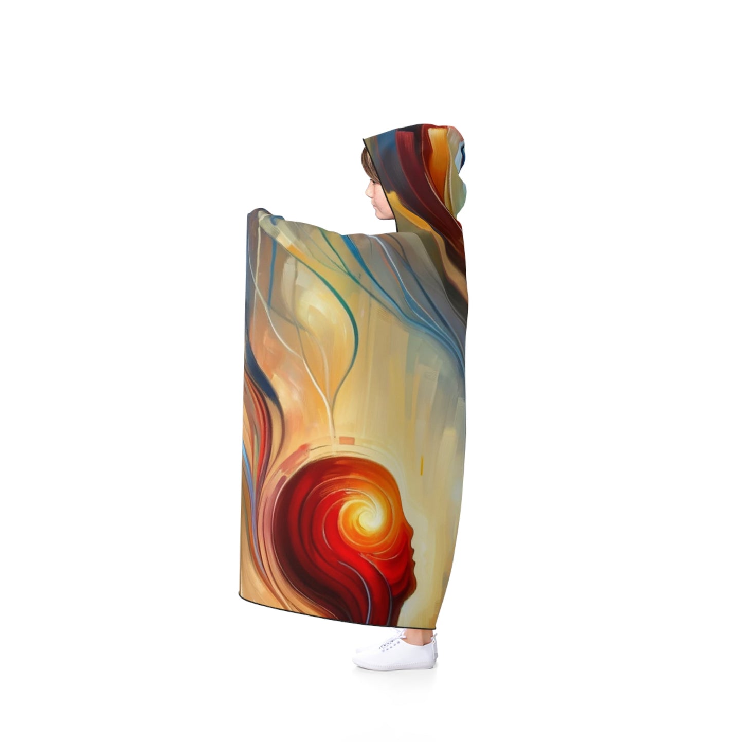 Empathetic Spiral Dialogue Hooded Blanket - ATUH.ART