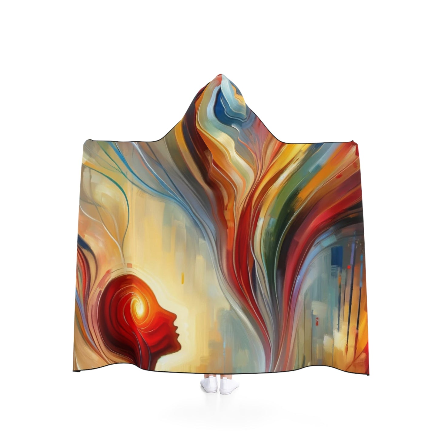 Empathetic Spiral Dialogue Hooded Blanket - ATUH.ART
