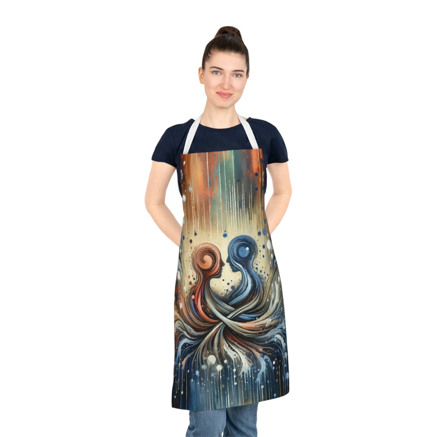 Empathic Connection Tachism Adult Apron (AOP) - ATUH.ART
