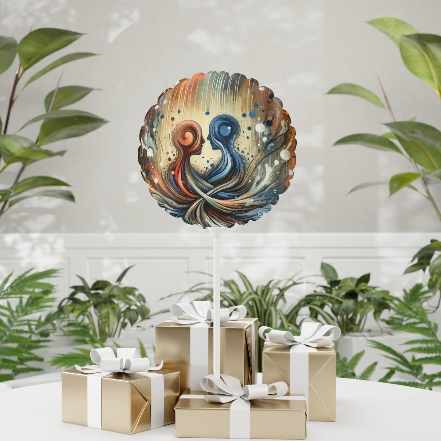 Empathic Connection Tachism Balloon (Round and Heart-shaped), 11" - ATUH.ART