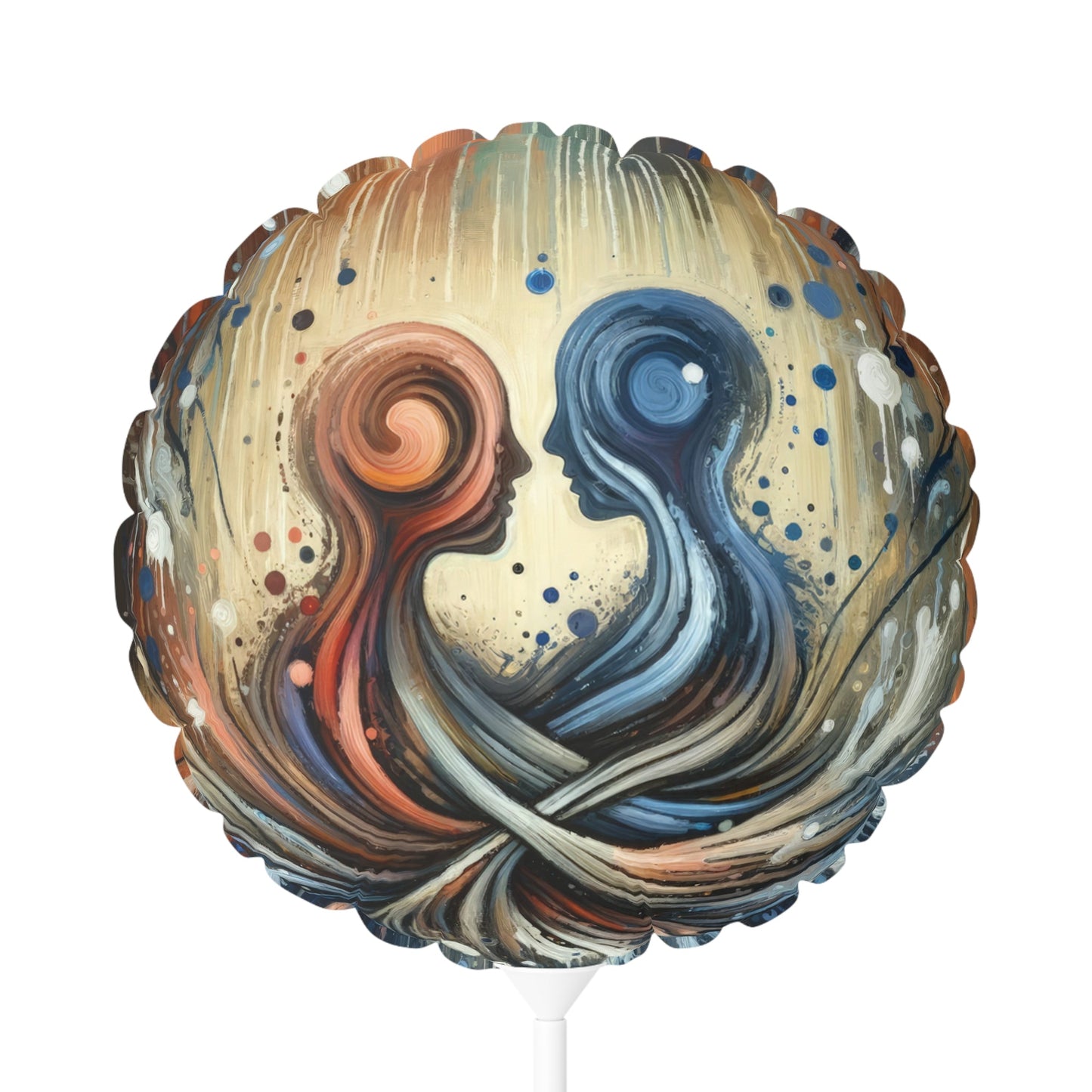 Empathic Connection Tachism Balloon (Round and Heart-shaped), 11" - ATUH.ART