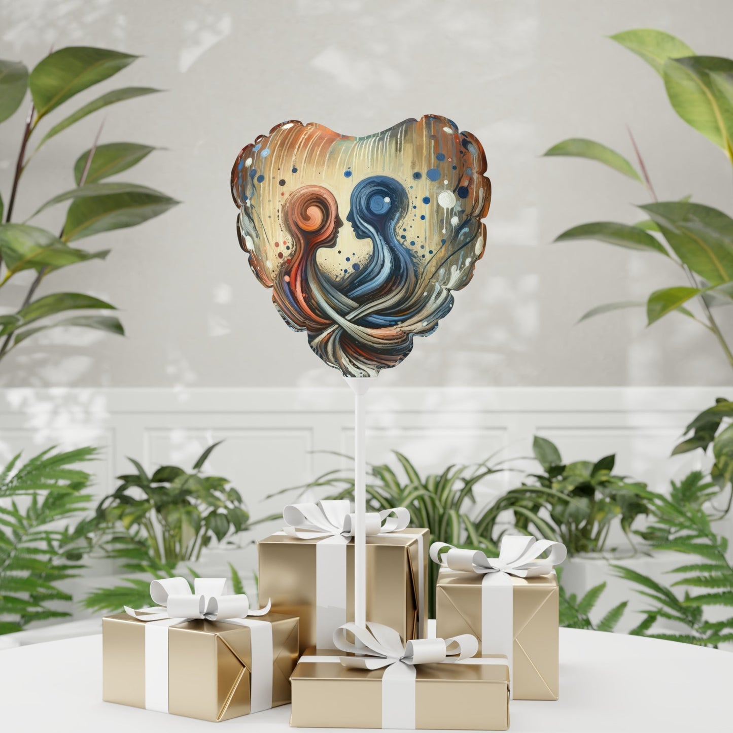 Empathic Connection Tachism Balloon (Round and Heart-shaped), 11" - ATUH.ART