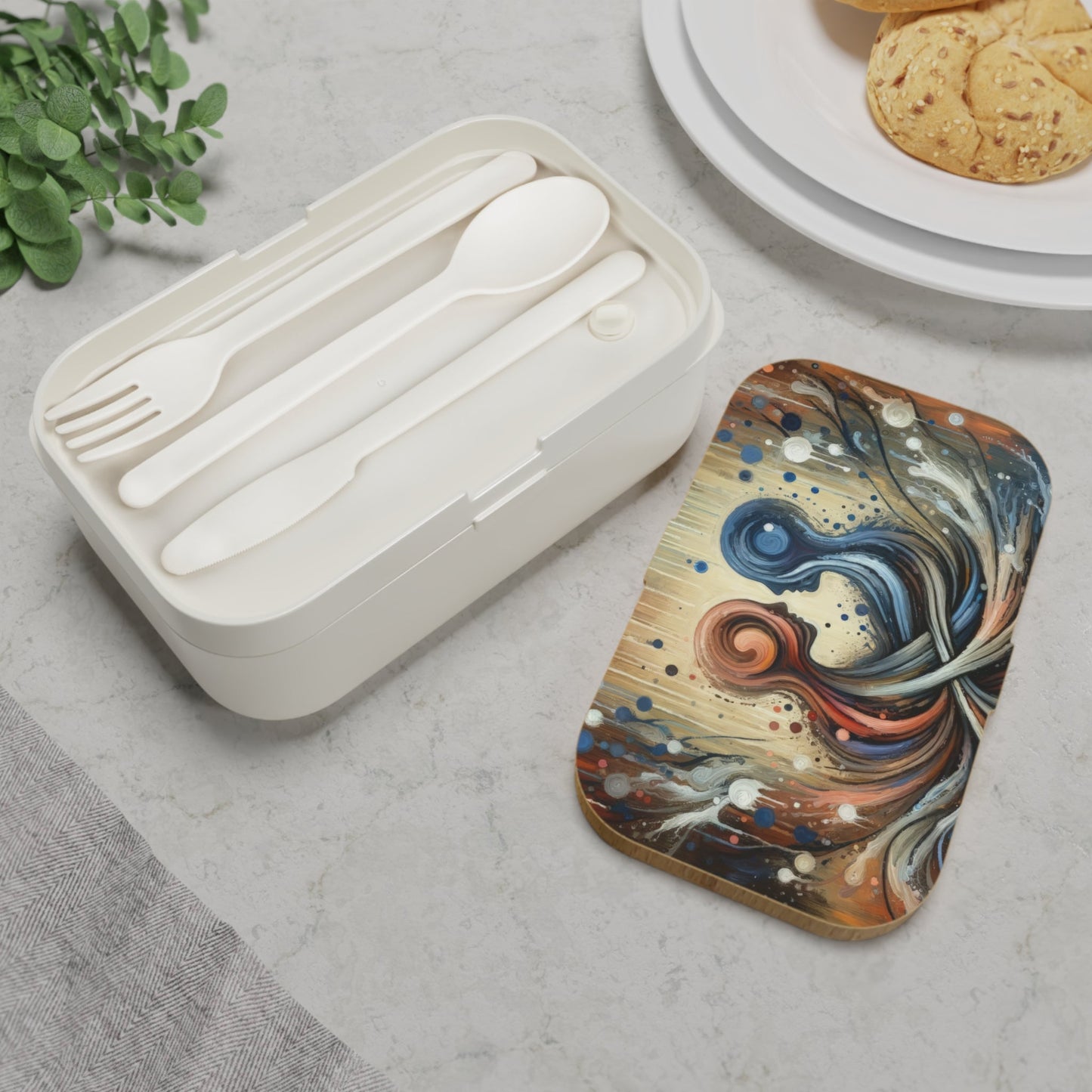 Empathic Connection Tachism Bento Lunch Box - ATUH.ART