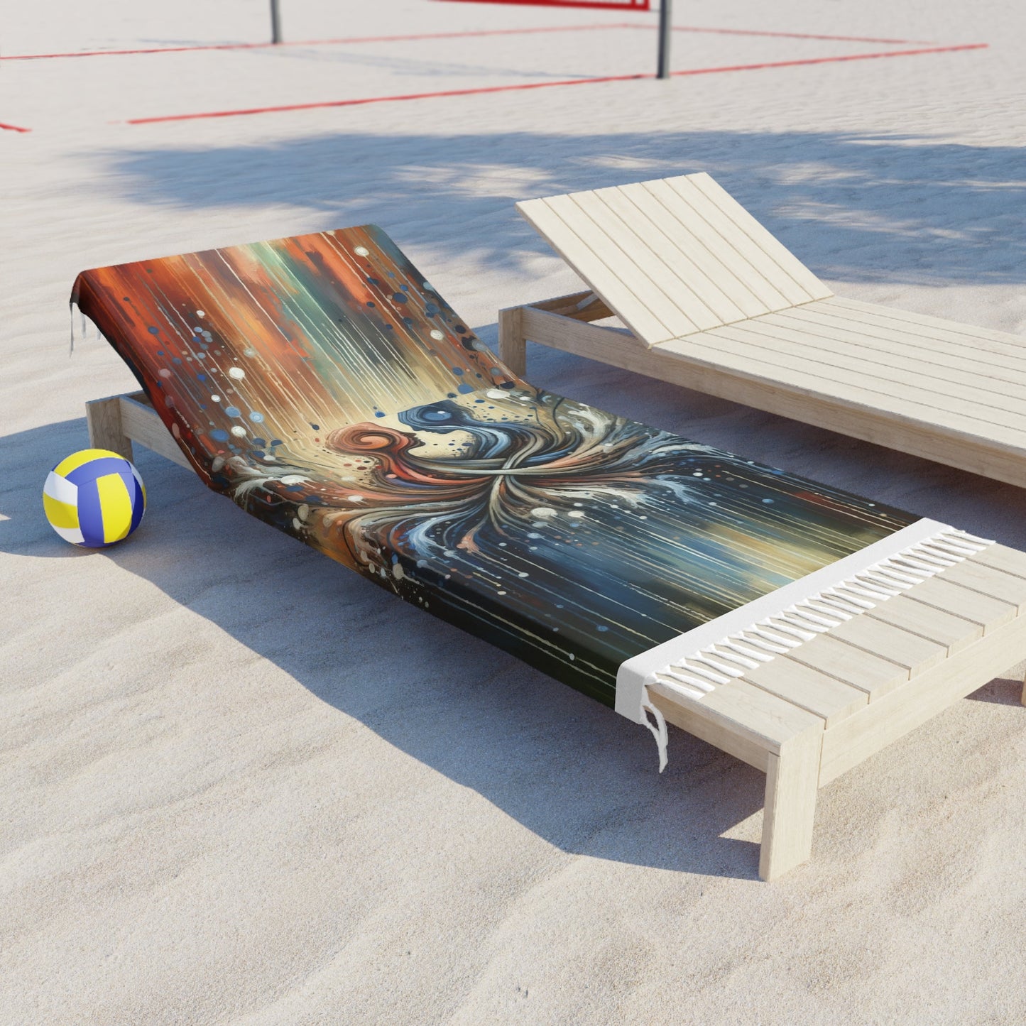 Empathic Connection Tachism Boho Beach Cloth - ATUH.ART