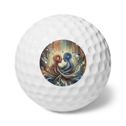 Empathic Connection Tachism Golf Balls, 6pcs - ATUH.ART