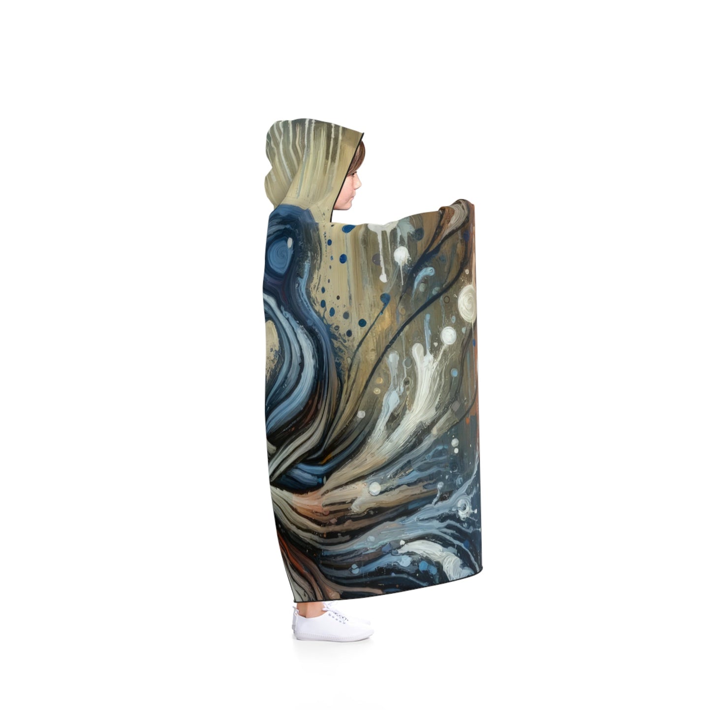 Empathic Connection Tachism Hooded Blanket - ATUH.ART