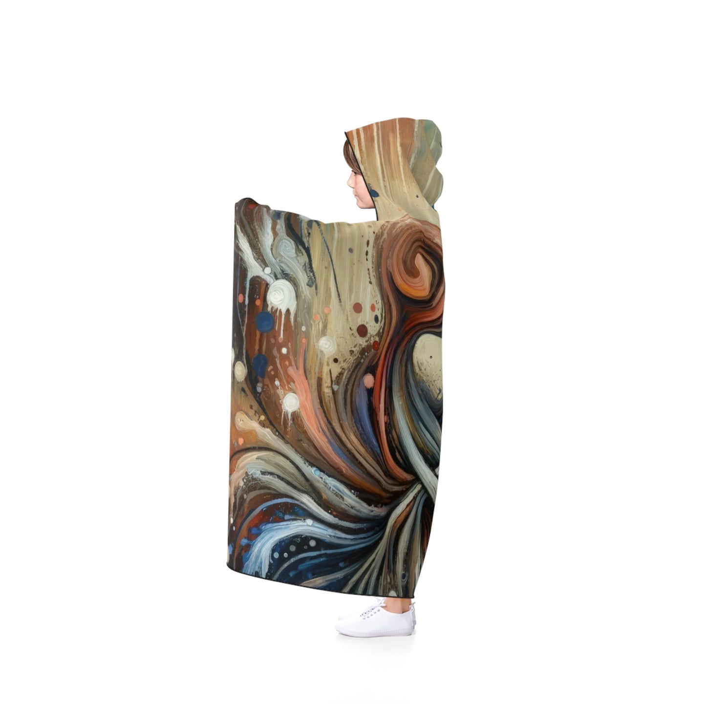 Empathic Connection Tachism Hooded Blanket - ATUH.ART