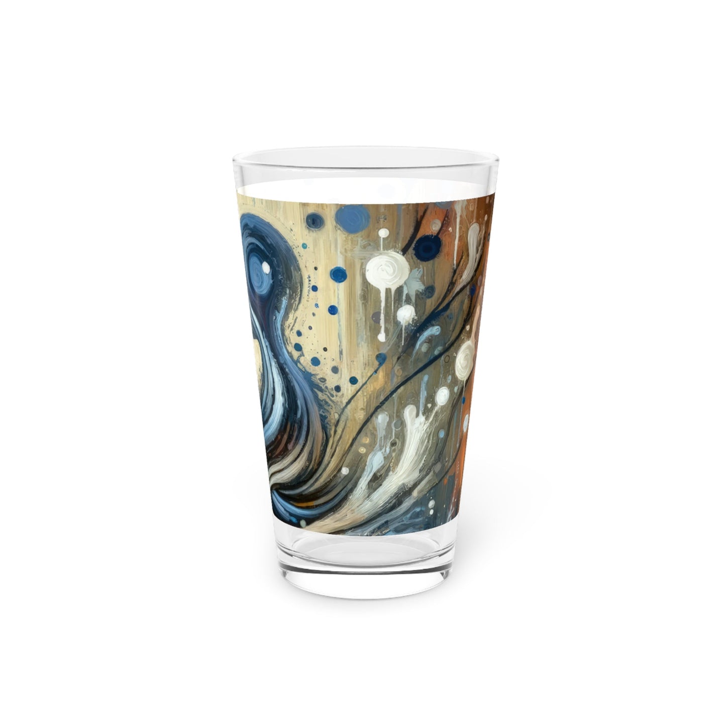 Empathic Connection Tachism Pint Glass, 16oz - ATUH.ART