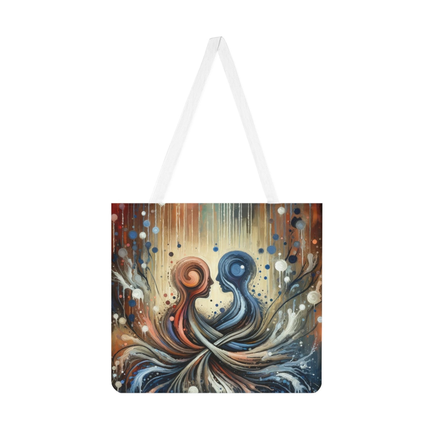 Empathic Connection Tachism Shoulder Tote Bag (AOP) - ATUH.ART