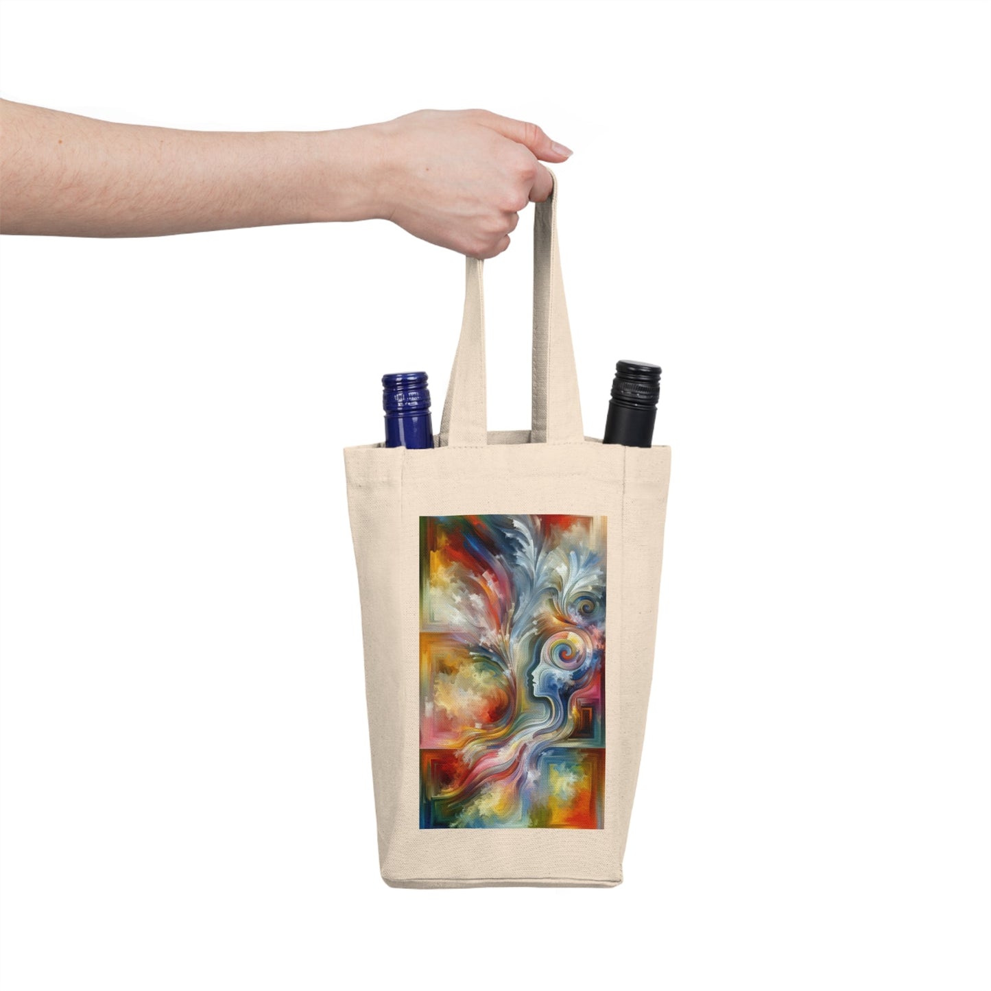 Empathy Binding Spirit Double Wine Tote Bag - ATUH.ART