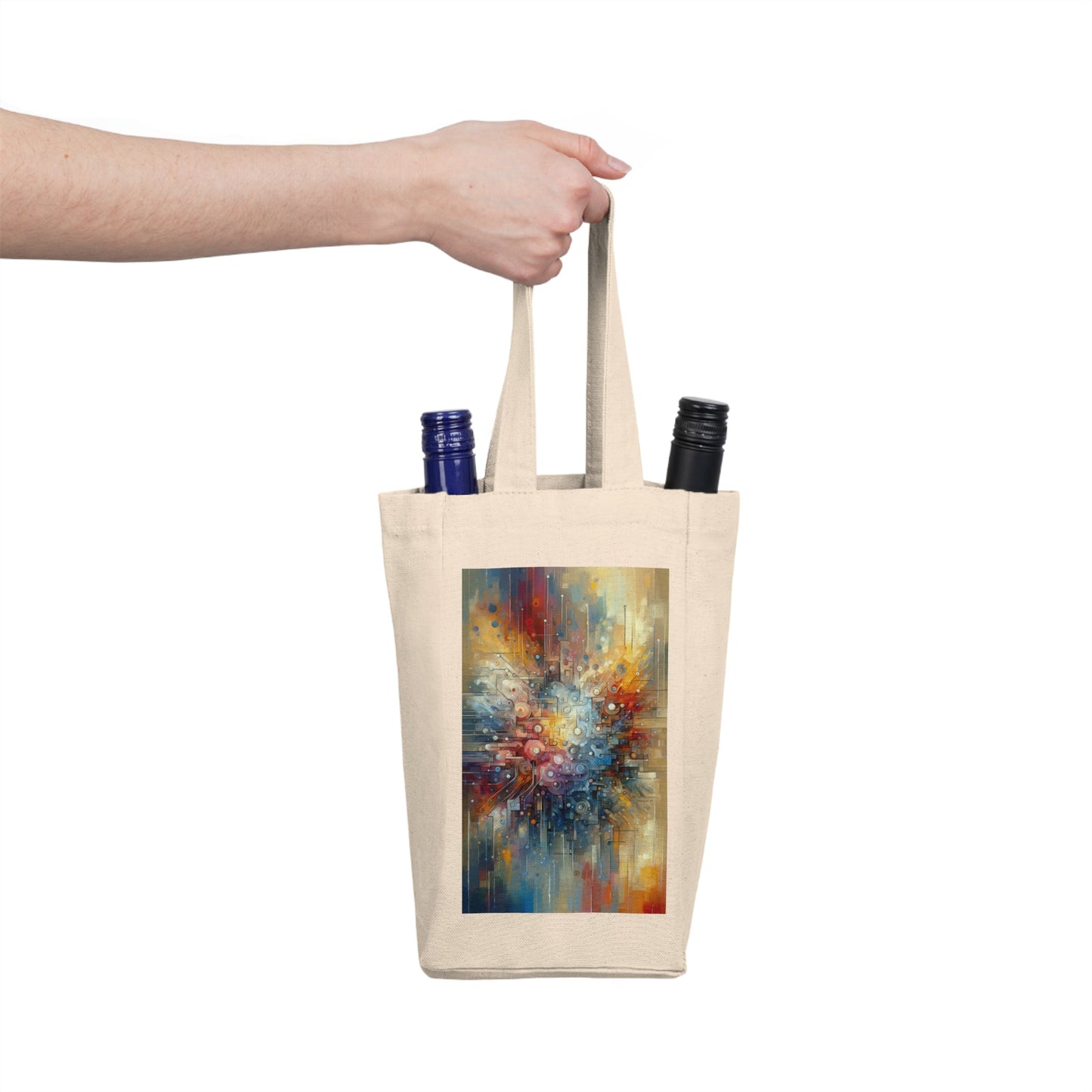 Empathy Scaffold Unity Double Wine Tote Bag - ATUH.ART