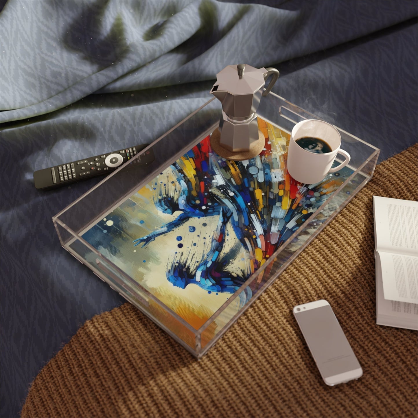 Empowering Mastery Cascade Acrylic Serving Tray - ATUH.ART