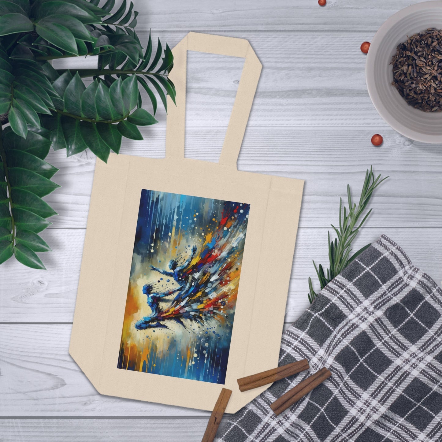 Empowering Mastery Cascade Double Wine Tote Bag - ATUH.ART