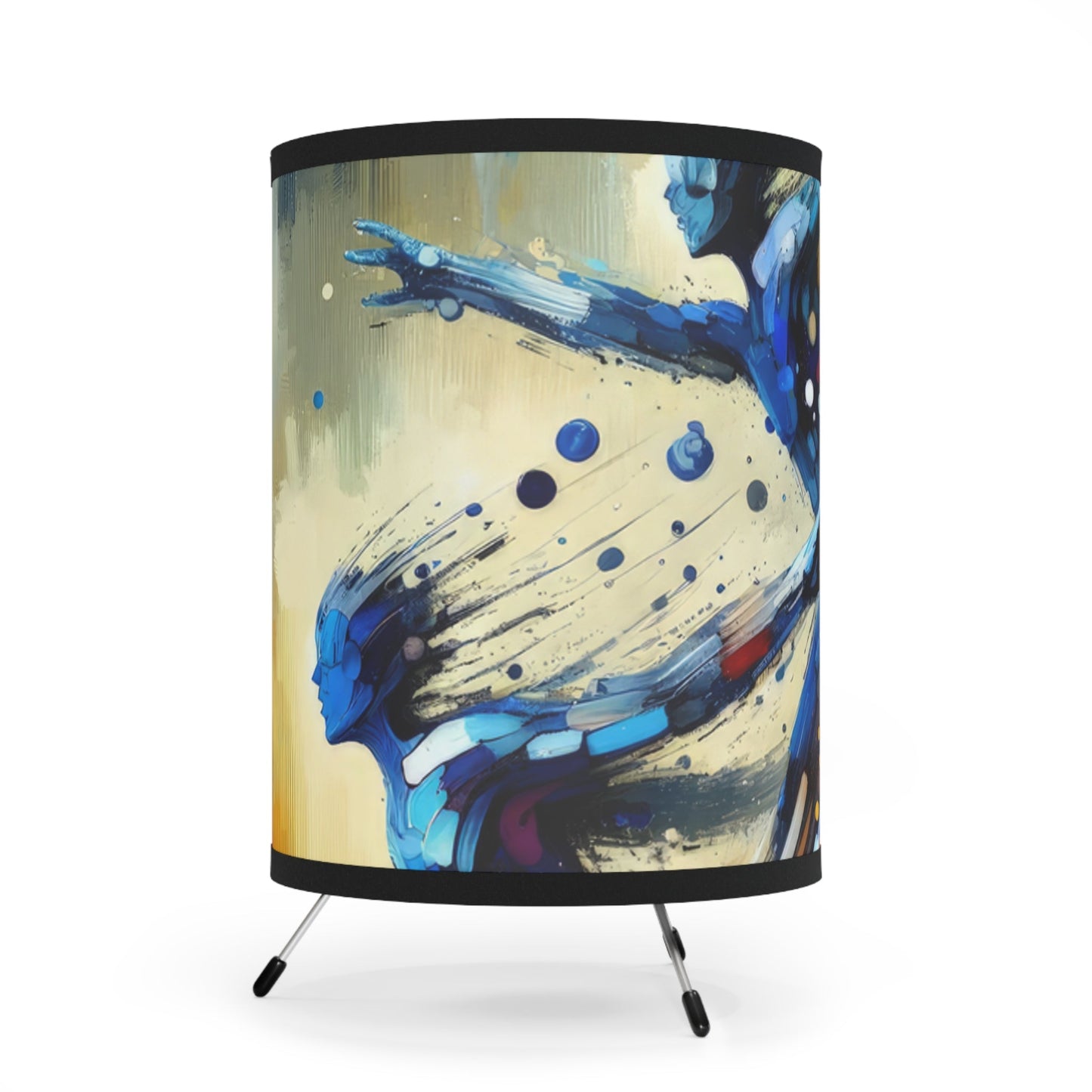 Empowering Mastery Cascade Tripod Lamp with High-Res Printed Shade, US\CA plug - ATUH.ART