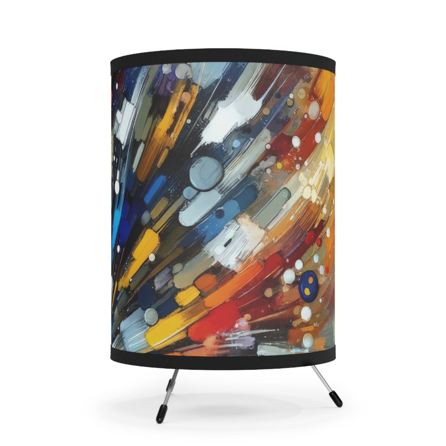 Empowering Mastery Cascade Tripod Lamp with High-Res Printed Shade, US\CA plug - ATUH.ART