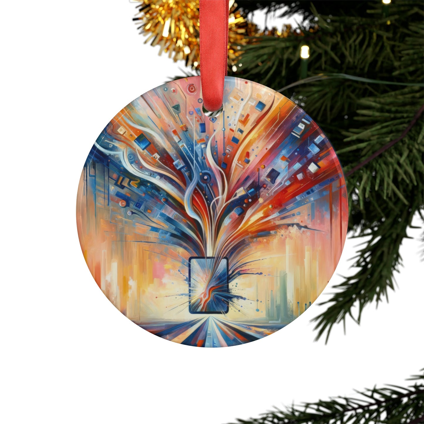 Empowerment Through Technology Acrylic Ornament with Ribbon - ATUH.ART