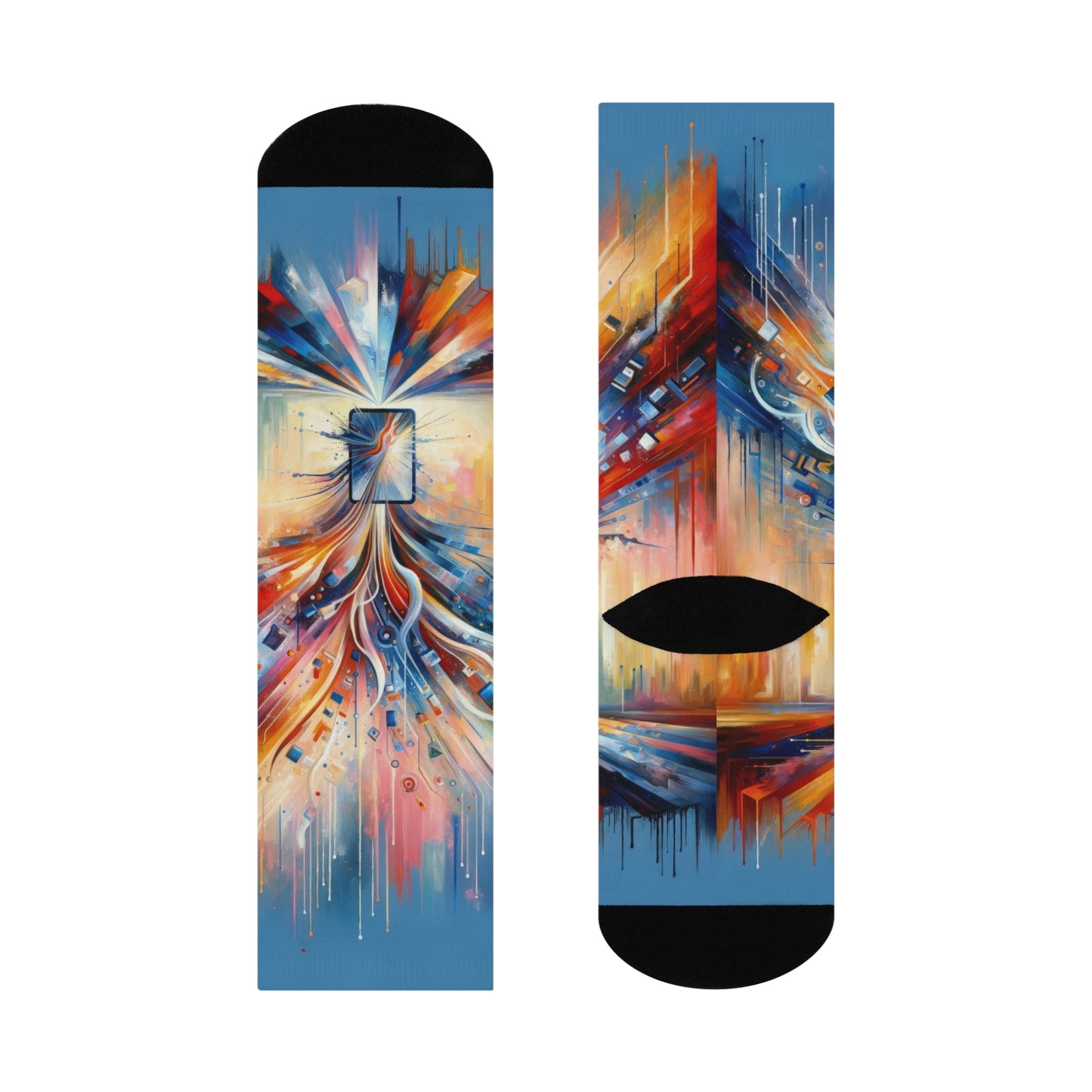 Empowerment Through Technology Cushioned Crew Socks - ATUH.ART