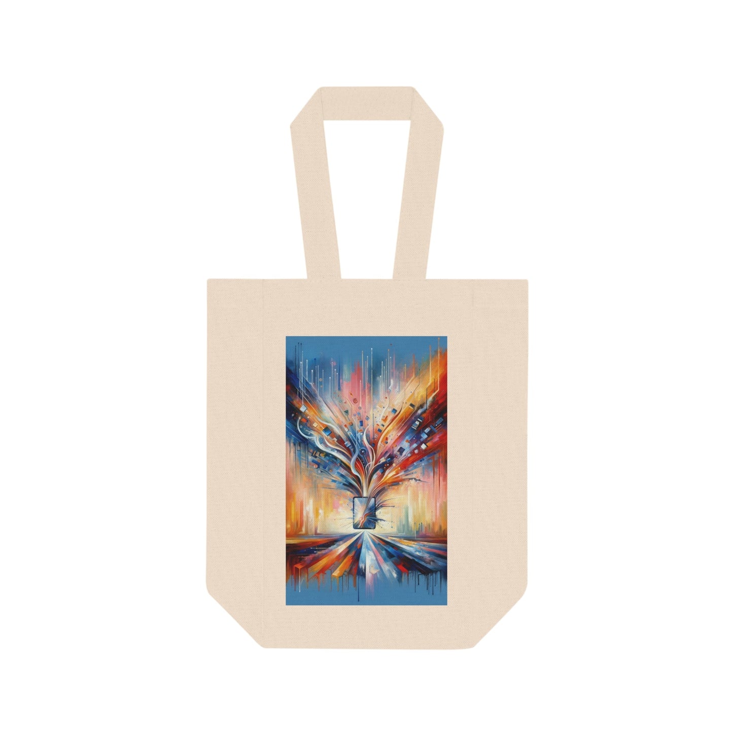 Empowerment Through Technology Double Wine Tote Bag - ATUH.ART