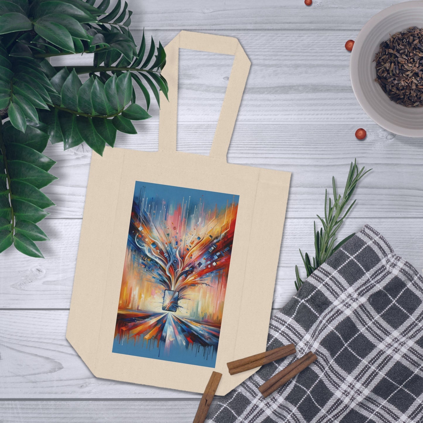 Empowerment Through Technology Double Wine Tote Bag - ATUH.ART