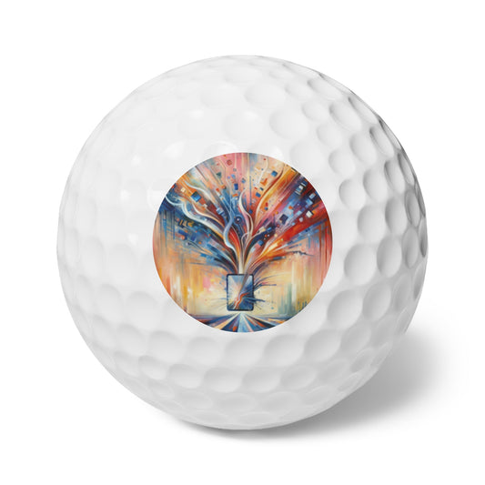 Empowerment Through Technology Golf Balls, 6pcs - ATUH.ART
