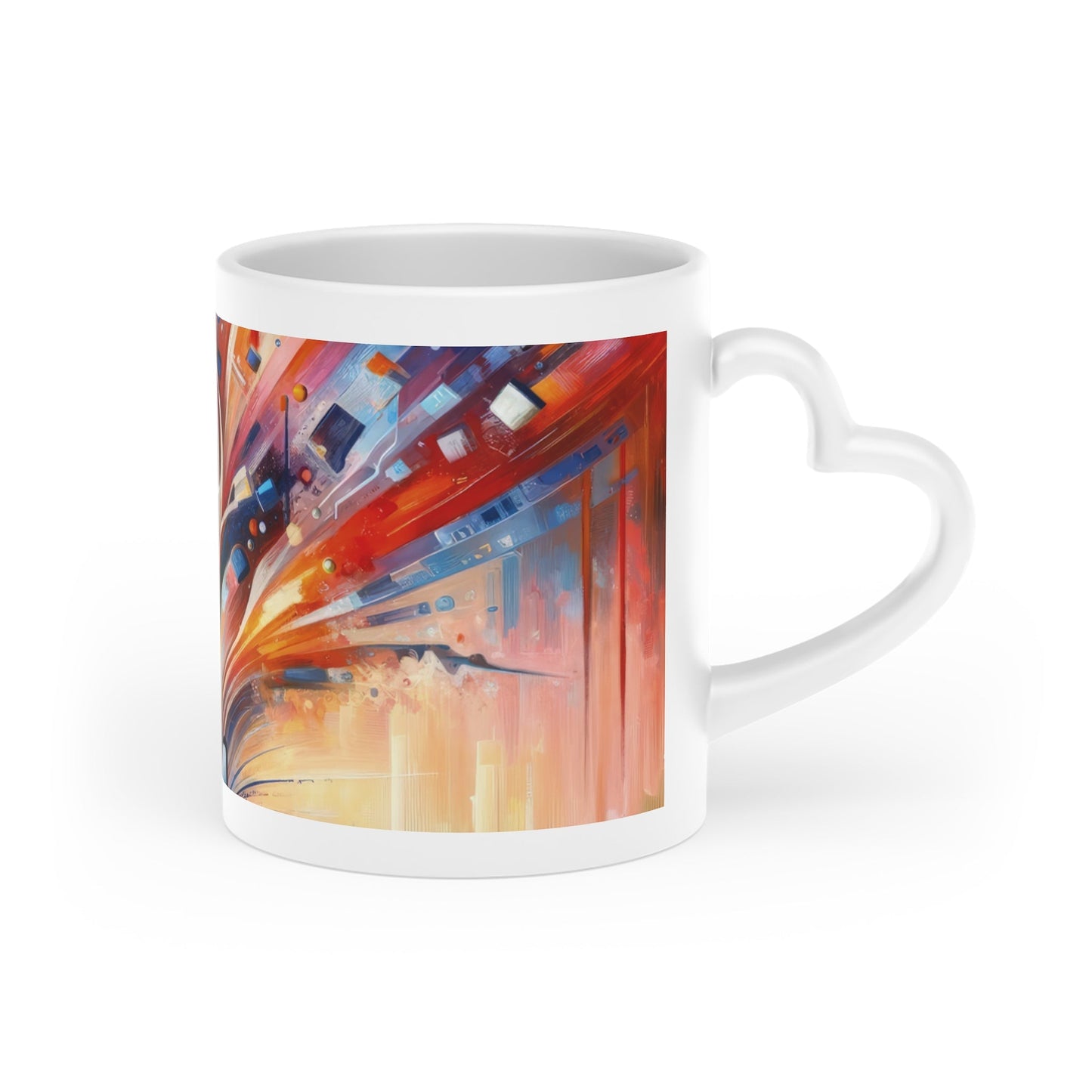 Empowerment Through Technology Heart-Shaped Mug - ATUH.ART