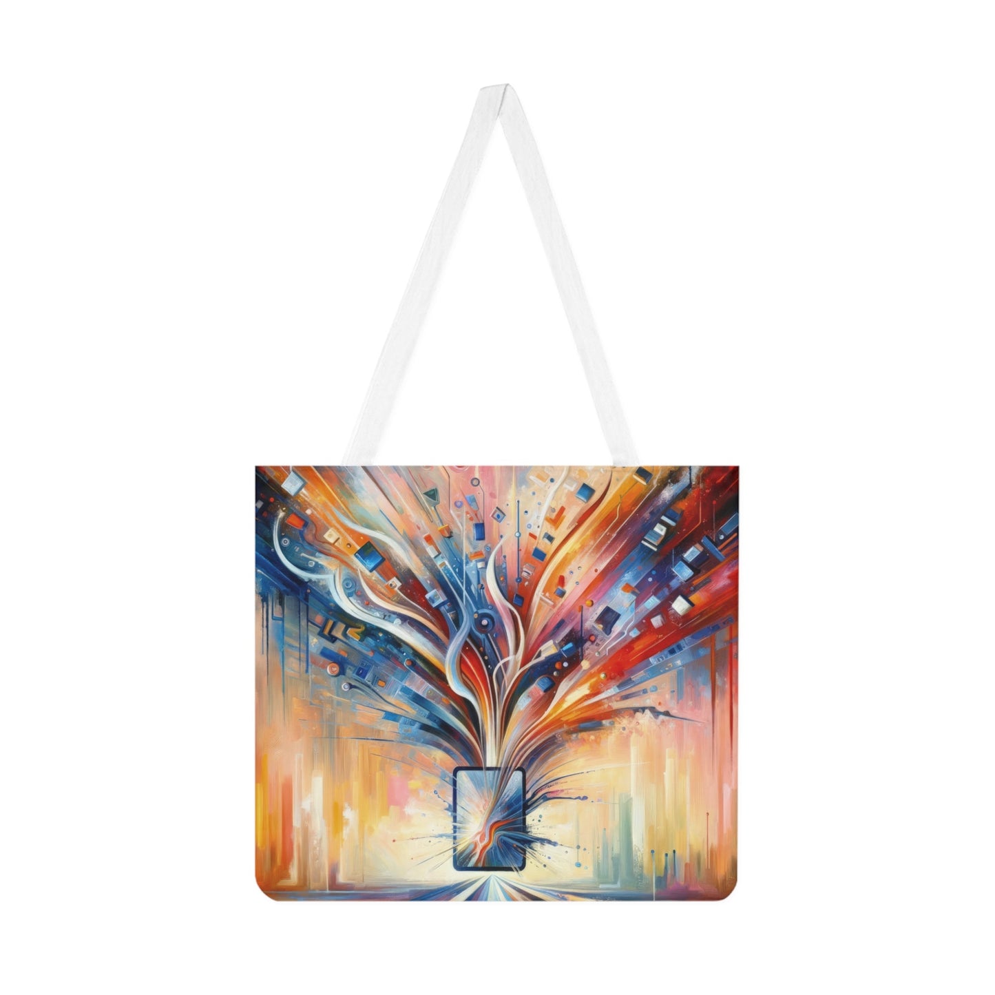 Empowerment Through Technology Shoulder Tote Bag (AOP) - ATUH.ART