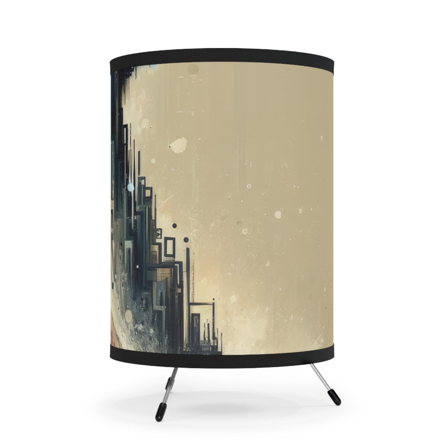 Enduring Echoes Resonance Tripod Lamp with High-Res Printed Shade, US\CA plug - ATUH.ART