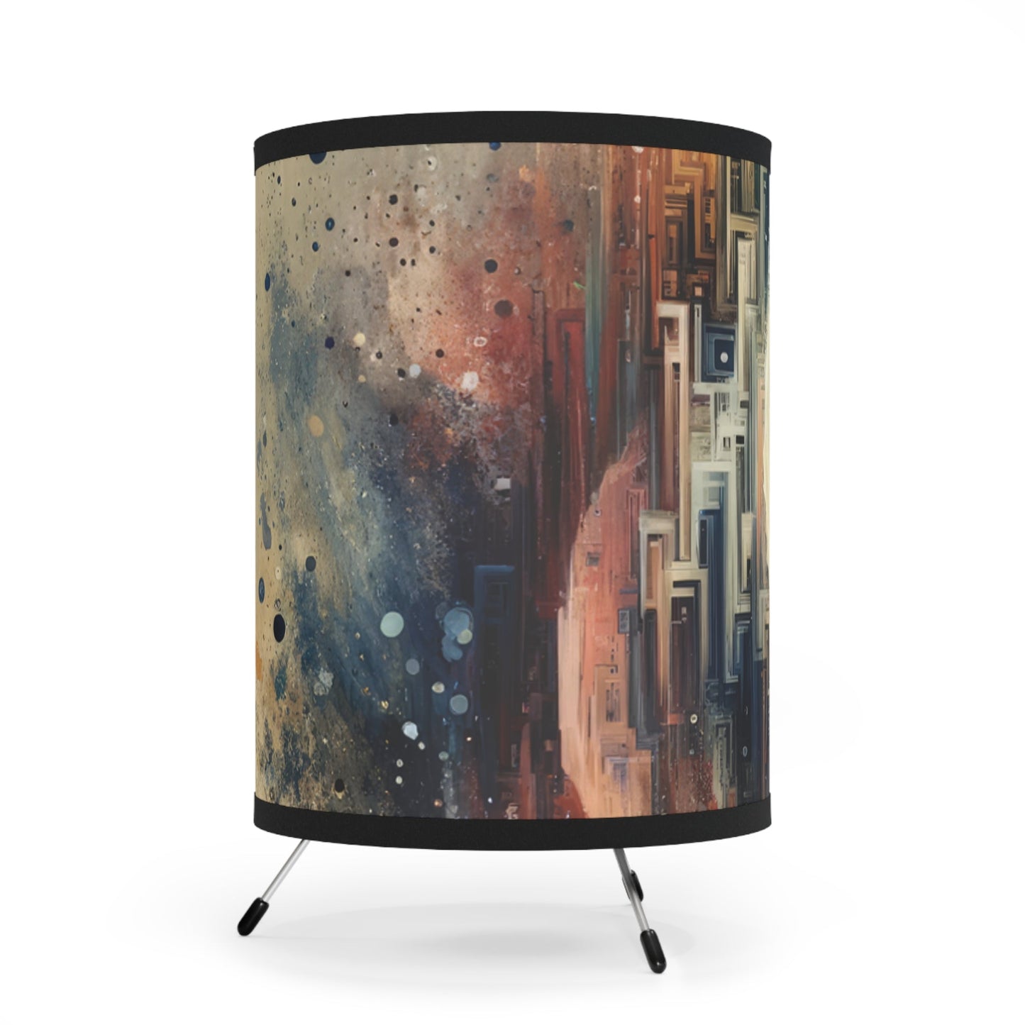 Enduring Echoes Resonance Tripod Lamp with High-Res Printed Shade, US\CA plug - ATUH.ART