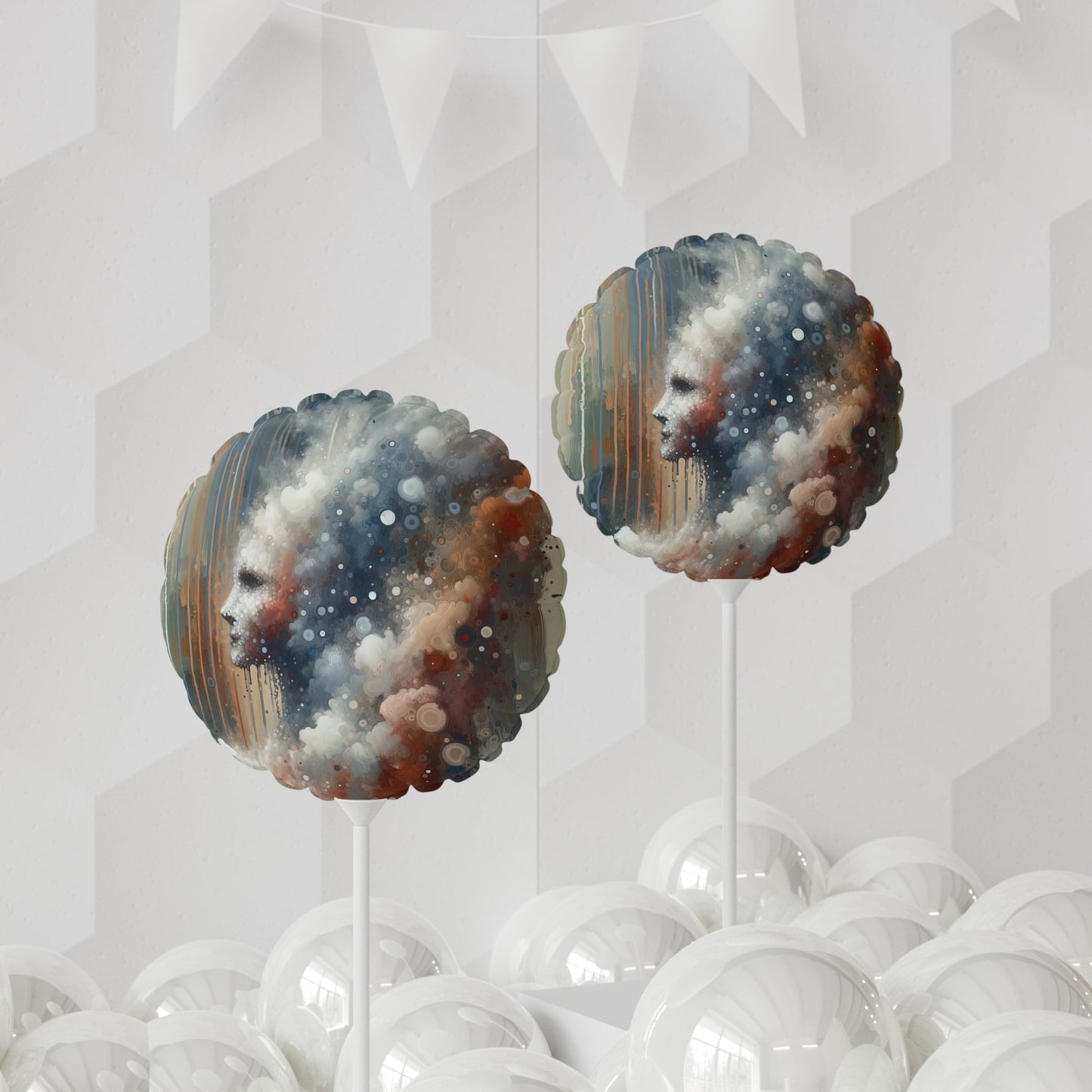 Ephemeral Hour Residue Balloon (Round and Heart-shaped), 11" - ATUH.ART