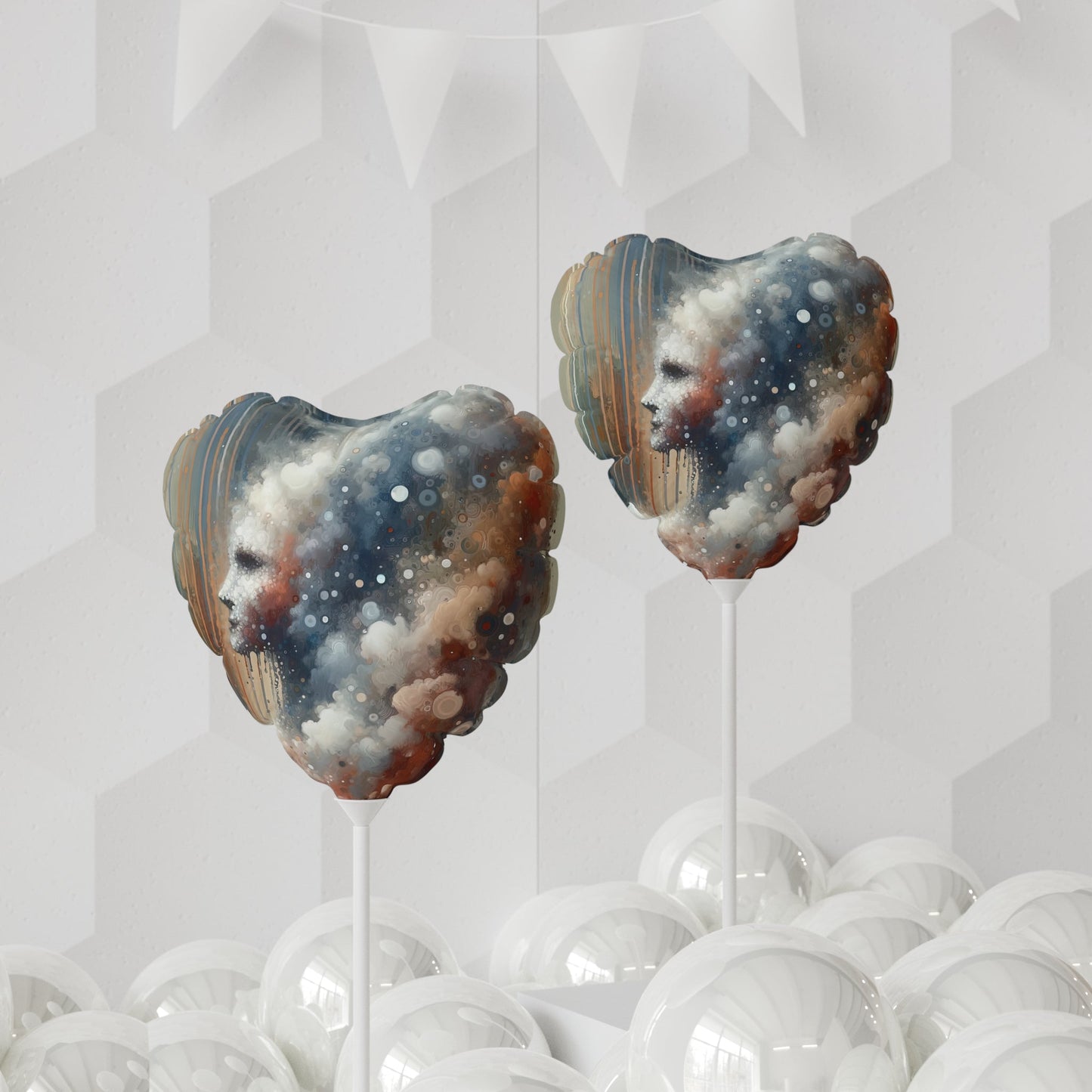 Ephemeral Hour Residue Balloon (Round and Heart-shaped), 11" - ATUH.ART