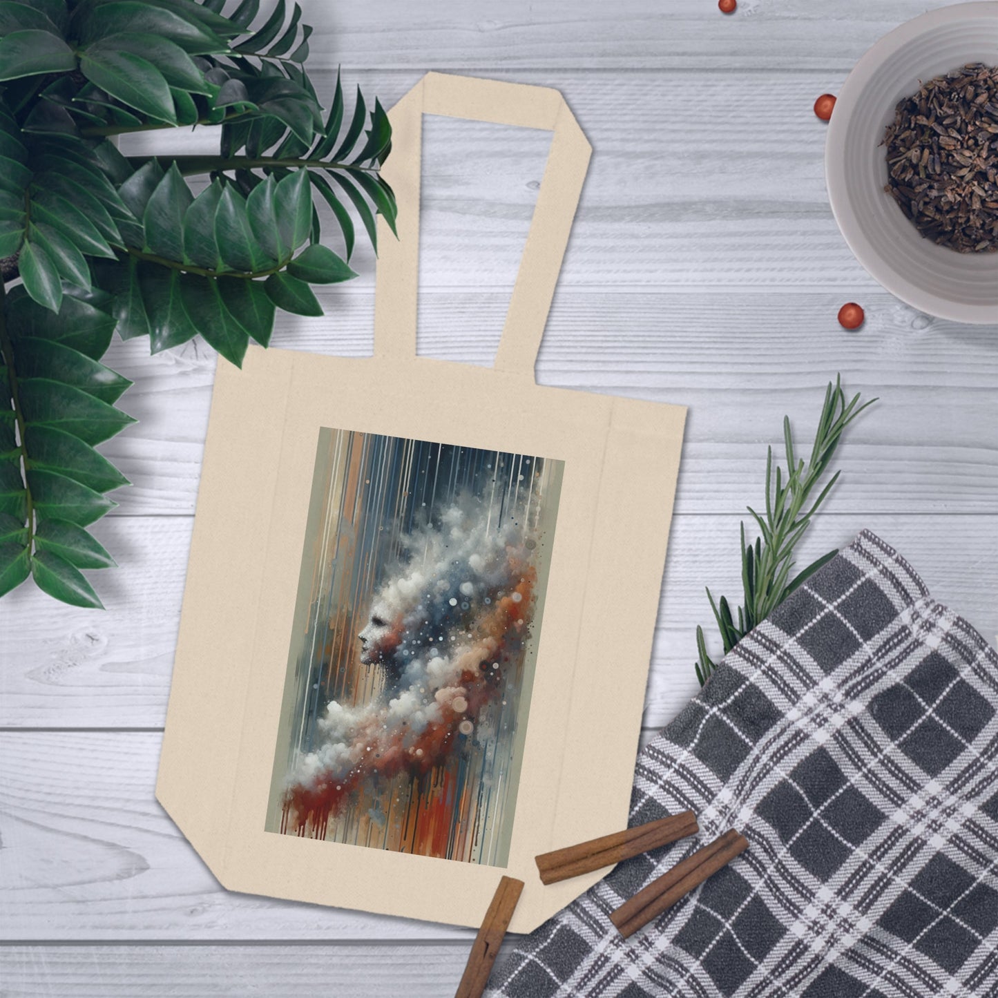 Ephemeral Hour Residue Double Wine Tote Bag - ATUH.ART