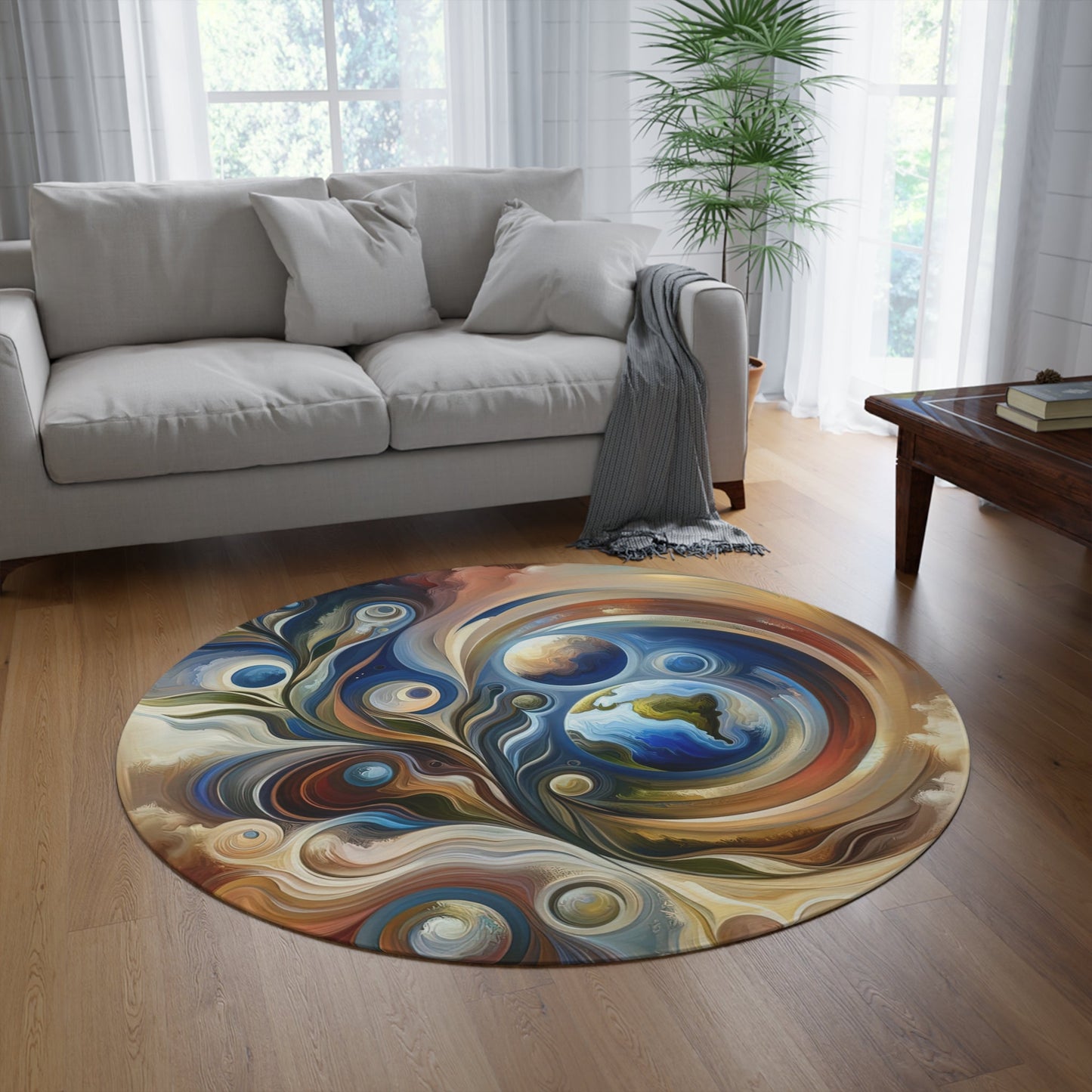 Esoteric Nurturing Gaia Round Rug - ATUH.ART