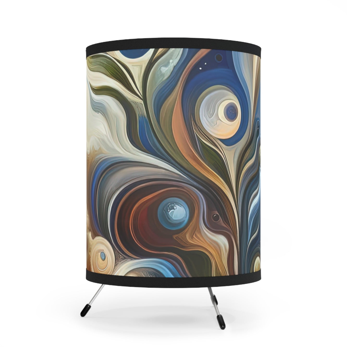 Esoteric Nurturing Gaia Tripod Lamp with High-Res Printed Shade, US\CA plug - ATUH.ART