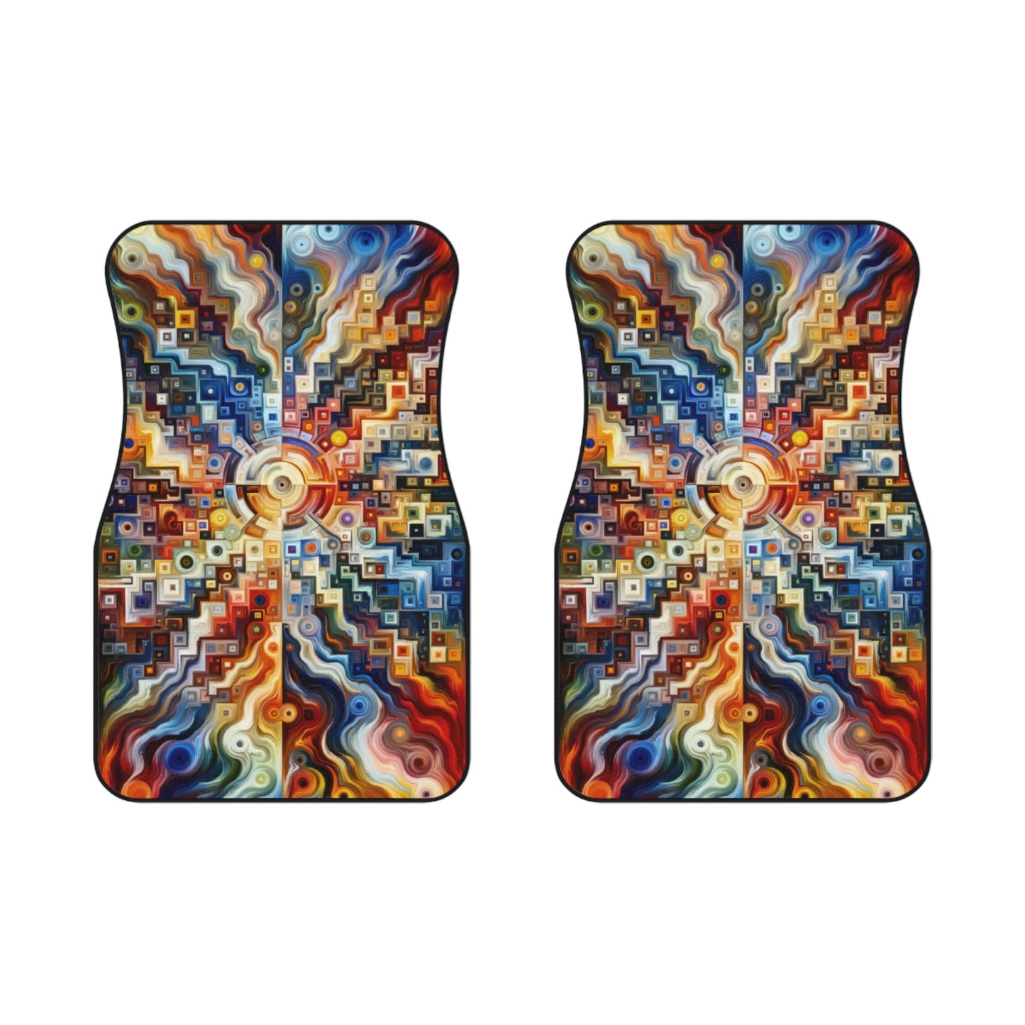 Essence Kaleidoscope Tapestry Car Mats (2x Front) - ATUH.ART