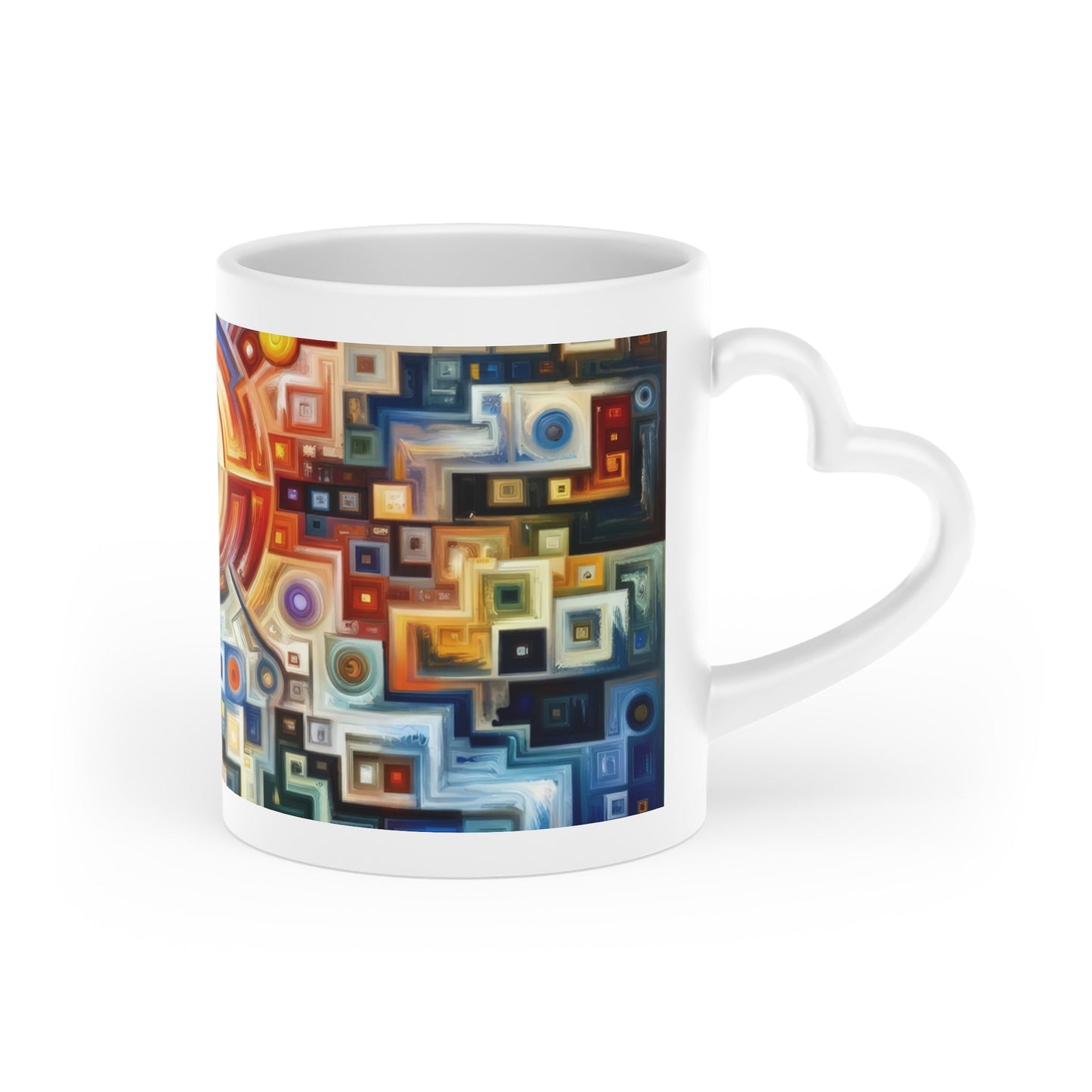 Essence Kaleidoscope Tapestry Heart-Shaped Mug - ATUH.ART