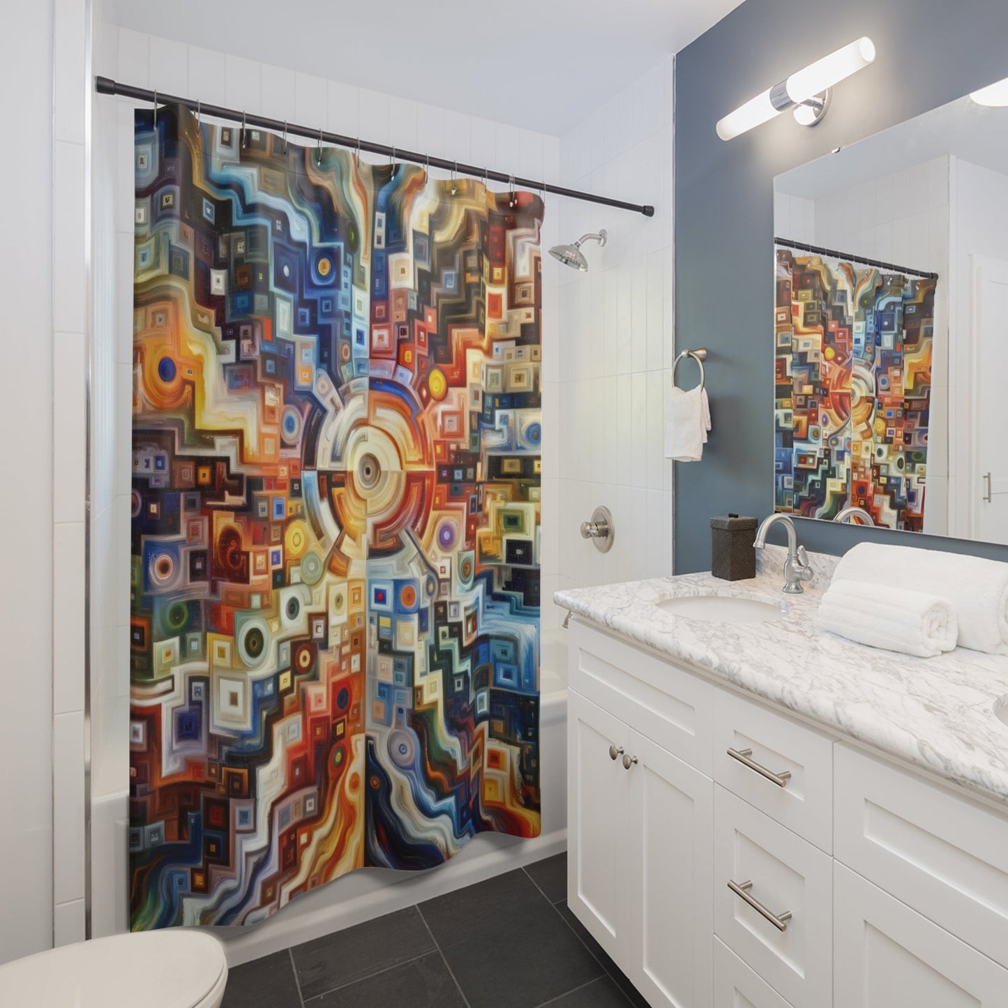 Essence Kaleidoscope Tapestry Shower Curtains - ATUH.ART