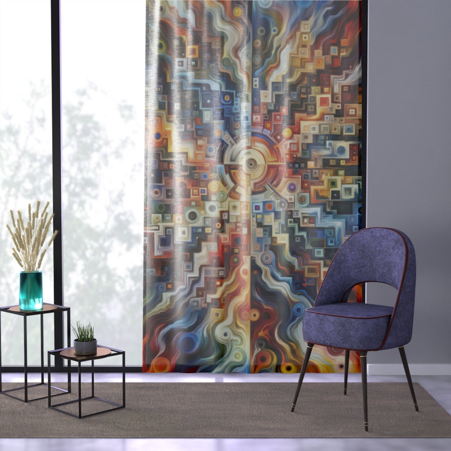 Essence Kaleidoscope Tapestry Window Curtain - ATUH.ART