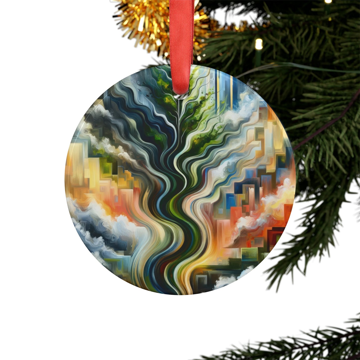 Eternal Digital Contrast Acrylic Ornament with Ribbon - ATUH.ART