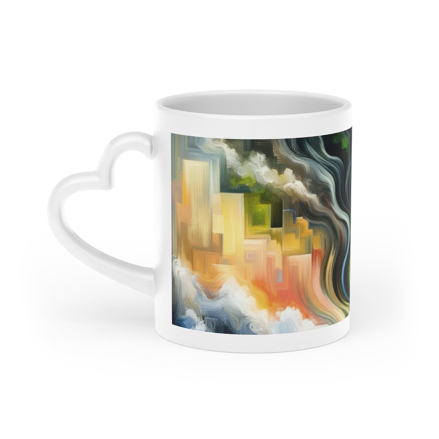 Eternal Digital Contrast Heart-Shaped Mug - ATUH.ART