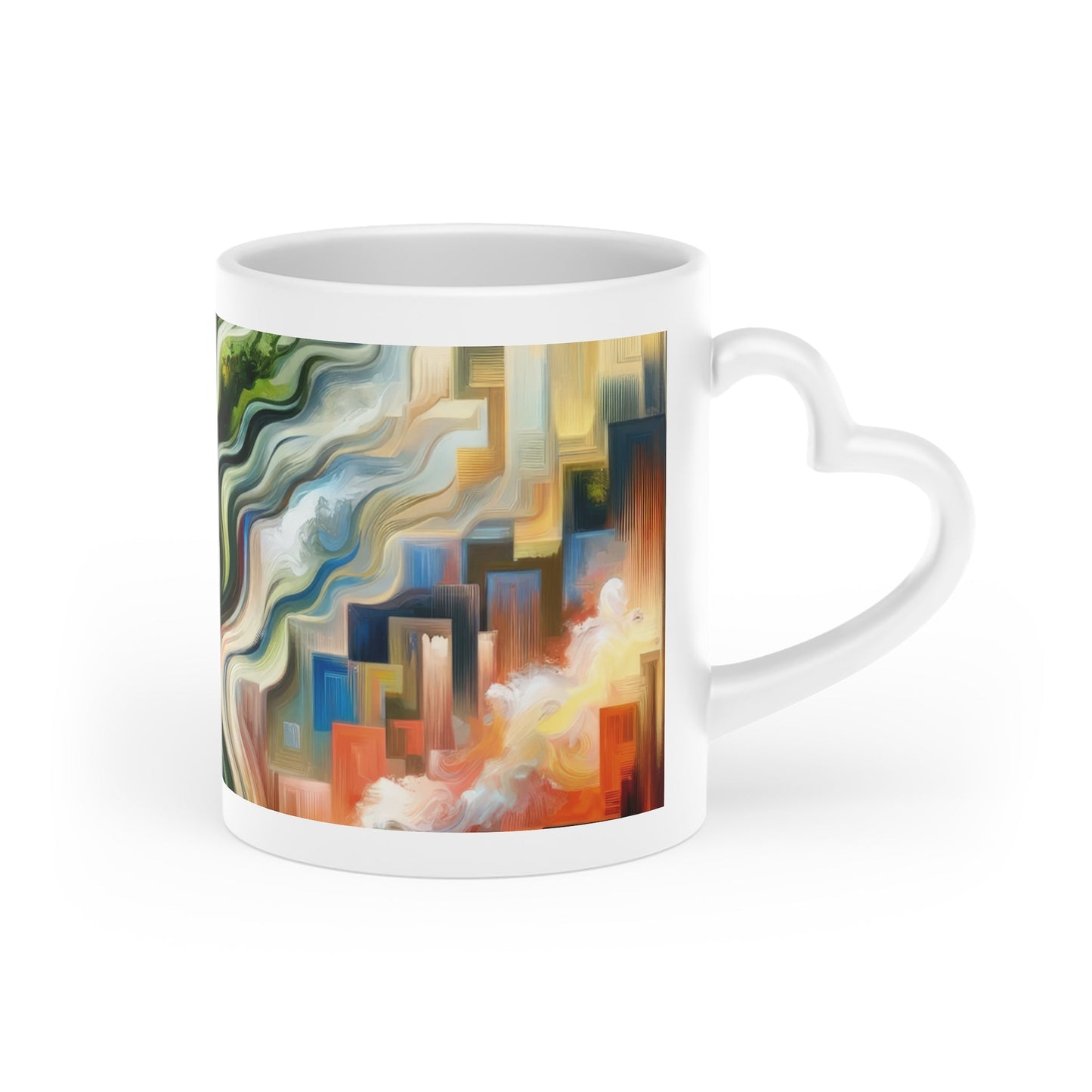 Eternal Digital Contrast Heart-Shaped Mug - ATUH.ART