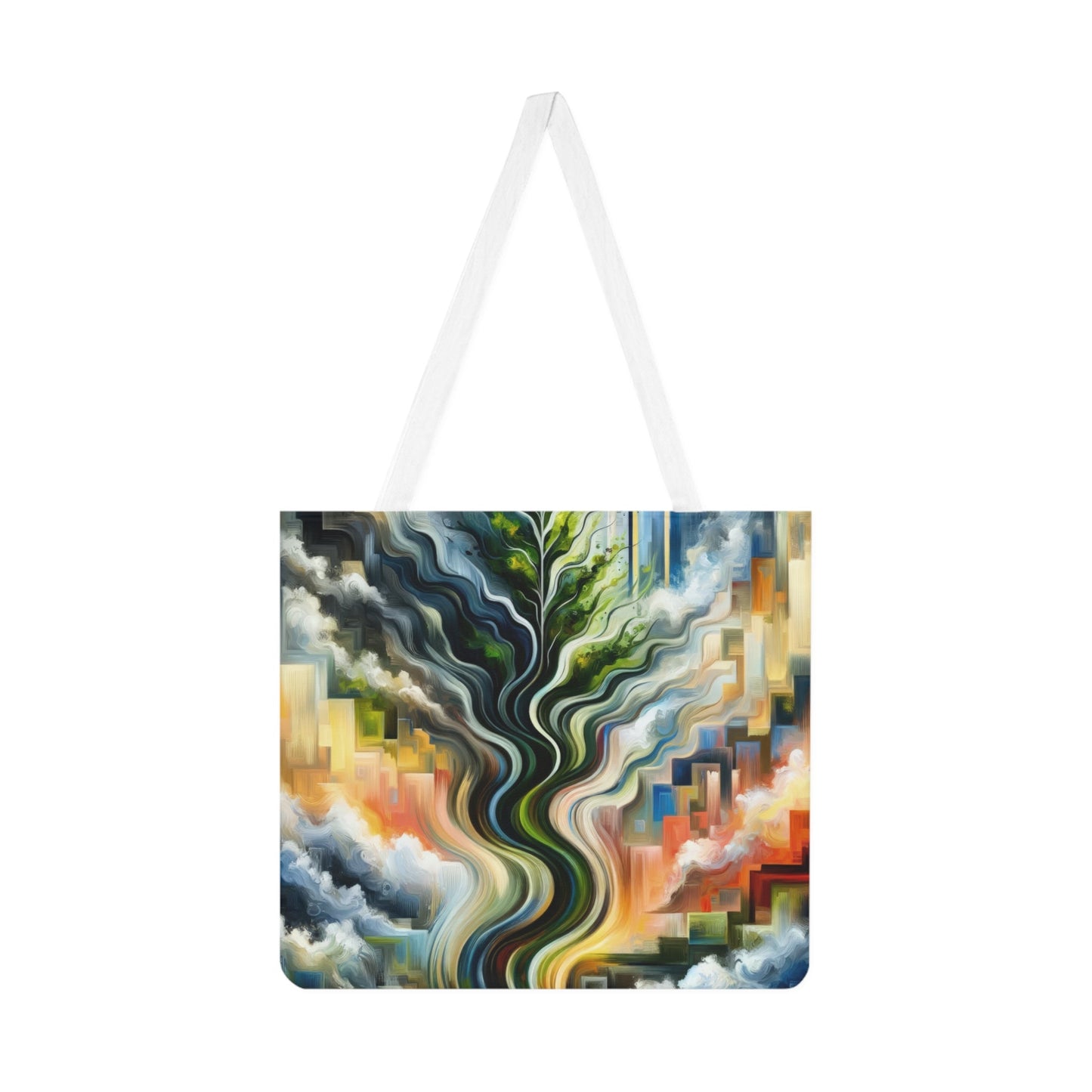 Eternal Digital Contrast Shoulder Tote Bag (AOP) - ATUH.ART